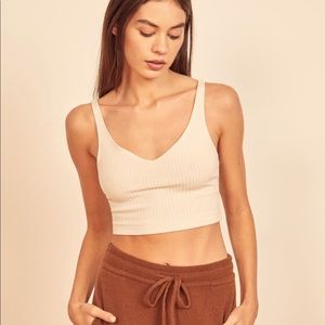 Reformation Sasha Rib Crop Tank